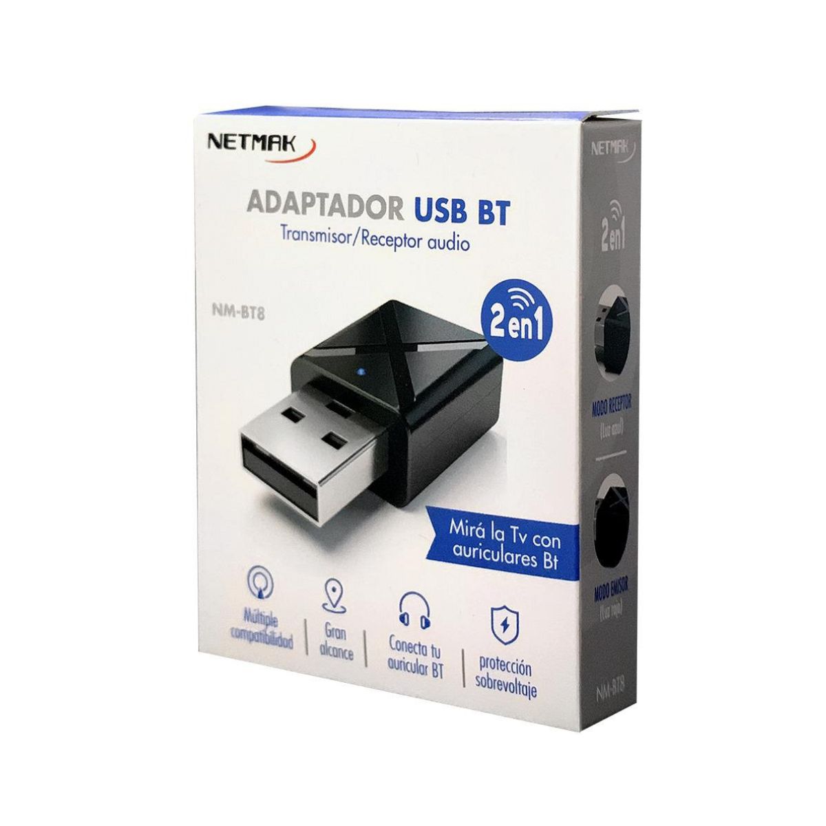 Adaptador Nano USB Bluetooth 5.0 NM-BT8 Netmak