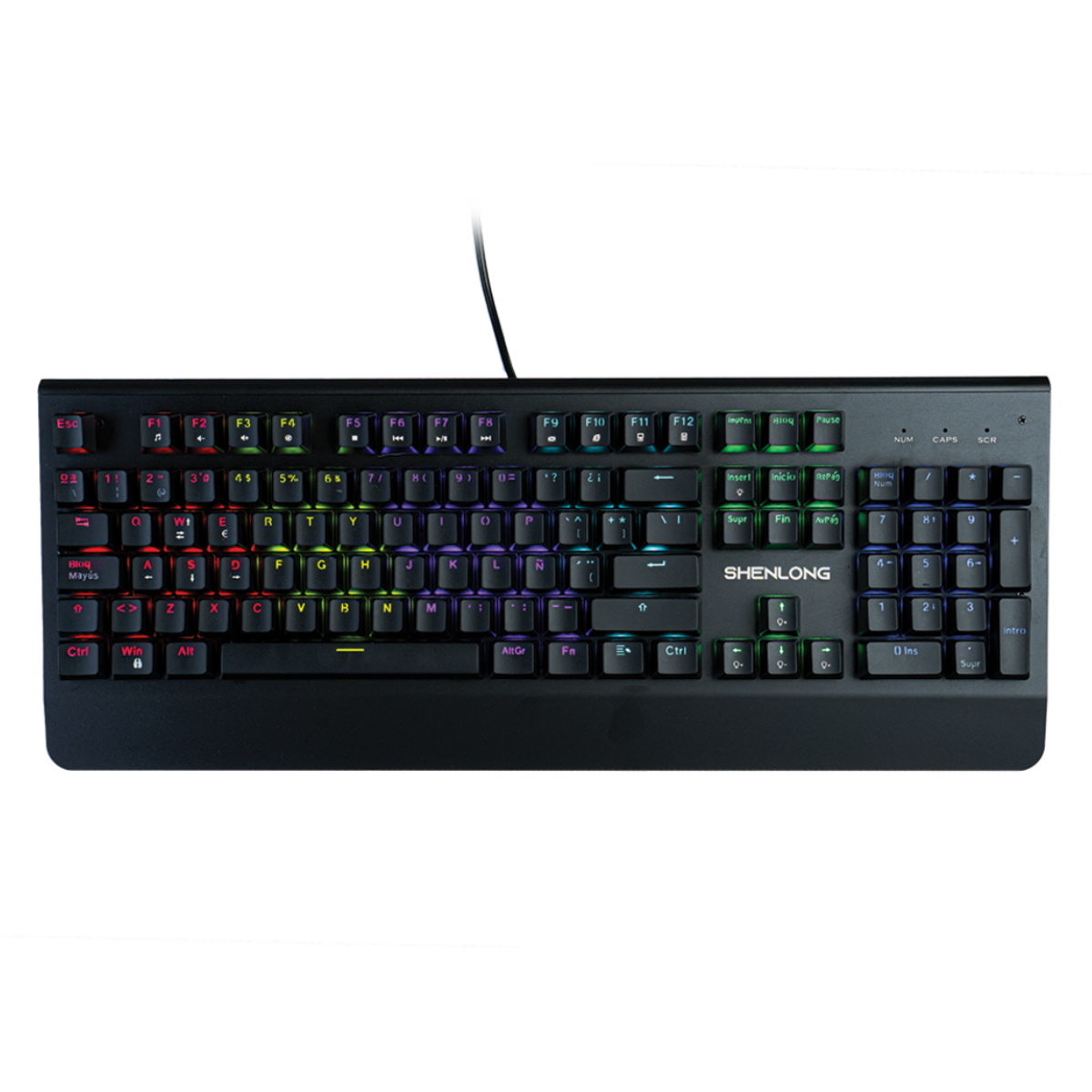 Teclado Mecanico Gamer Rainbow MK9600SB Negro Switch Azul Shenlong