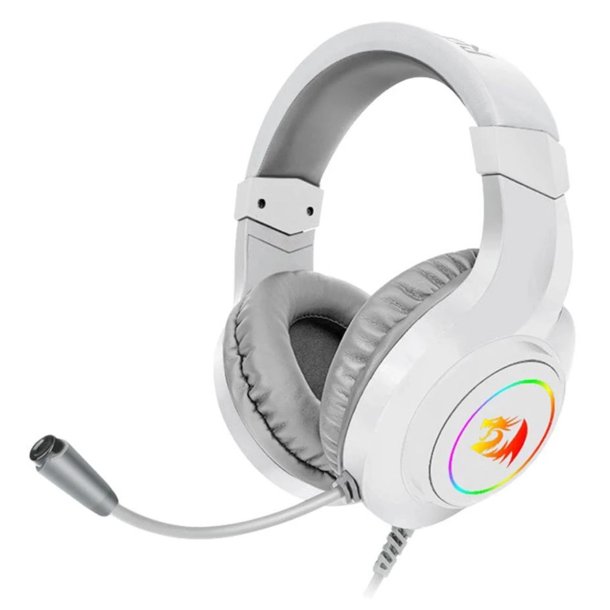 Auriculares Gamer Cable Vincha Hylas H260 RGB Blanco Redragon