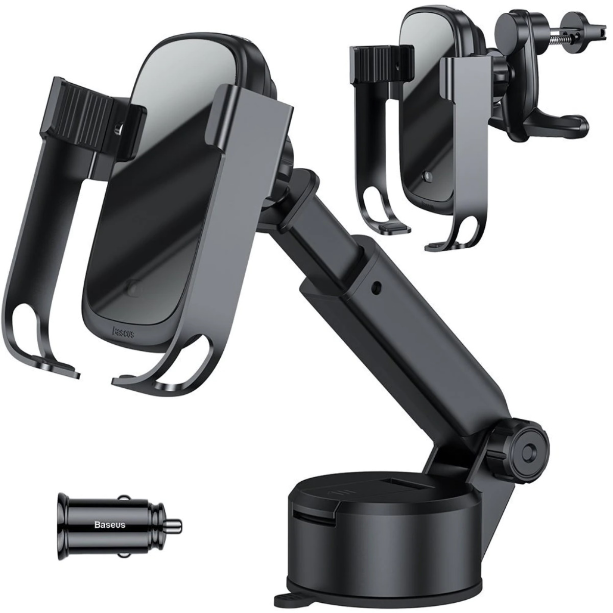 Soporte Celular Auto Brazo Cargador Inalambrico Electrico BaseUs
