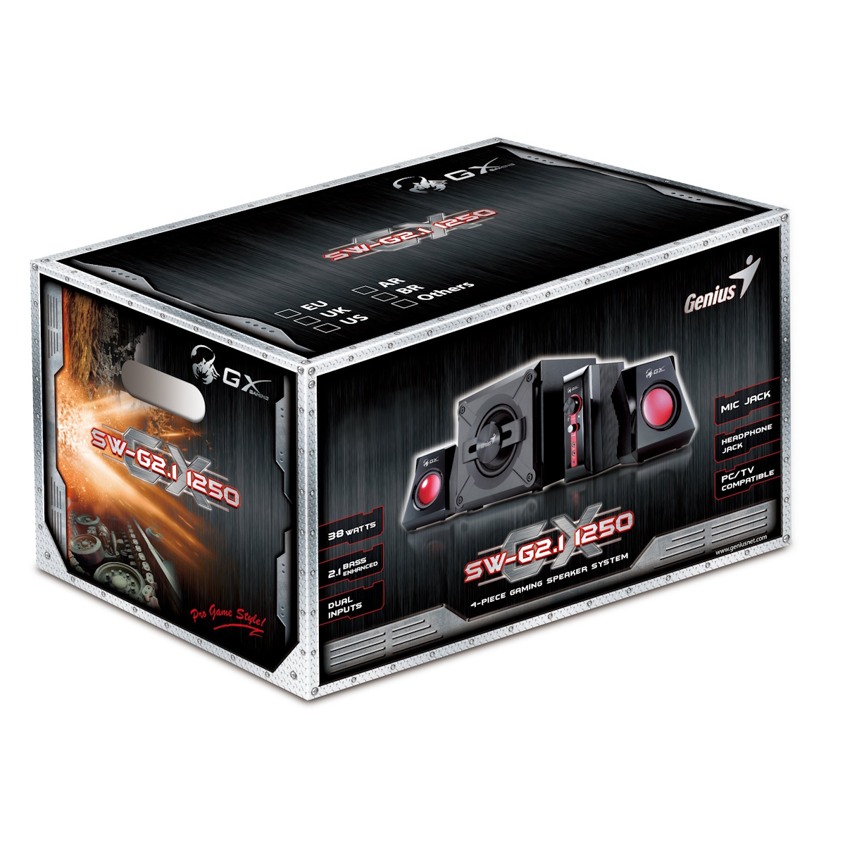 Parlantes Pc Gamer Sw-g2.1 1250 Genius