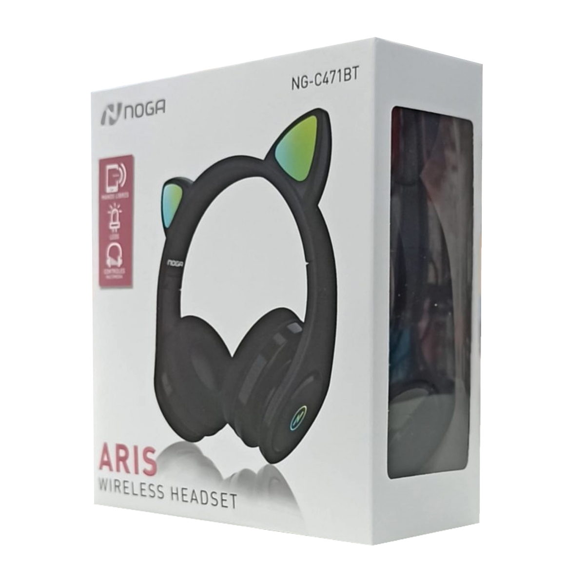 Auriculares Bluetooth Vincha Aris C471BT Negro Noga