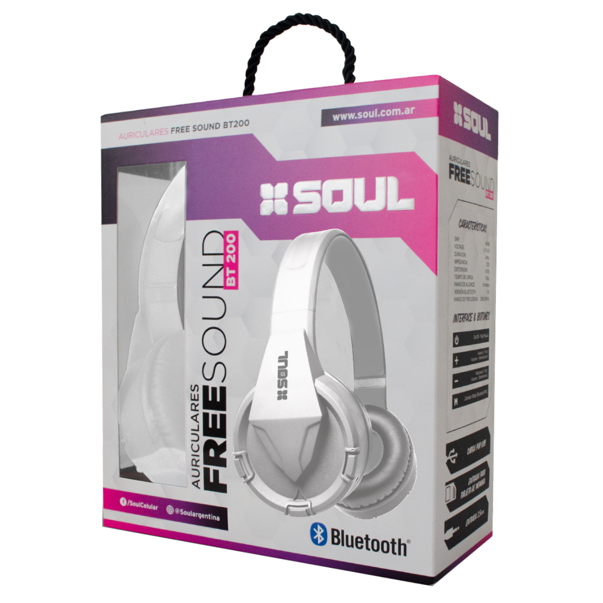 Auriculares Bluetooth Vincha BT200 Blanco Soul