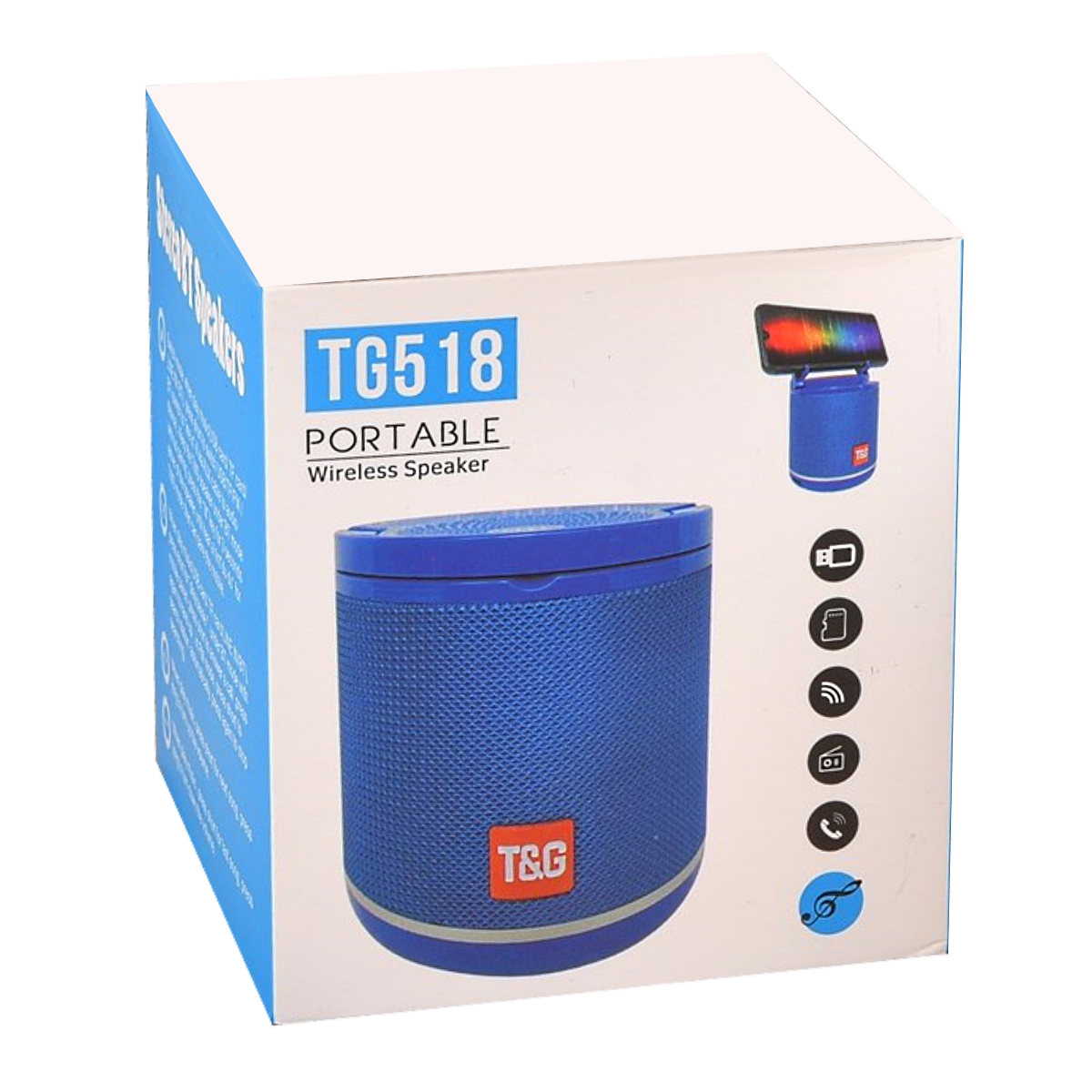 Parlante Bluetooth Cilindro Tg-518 C/Soporte T&G