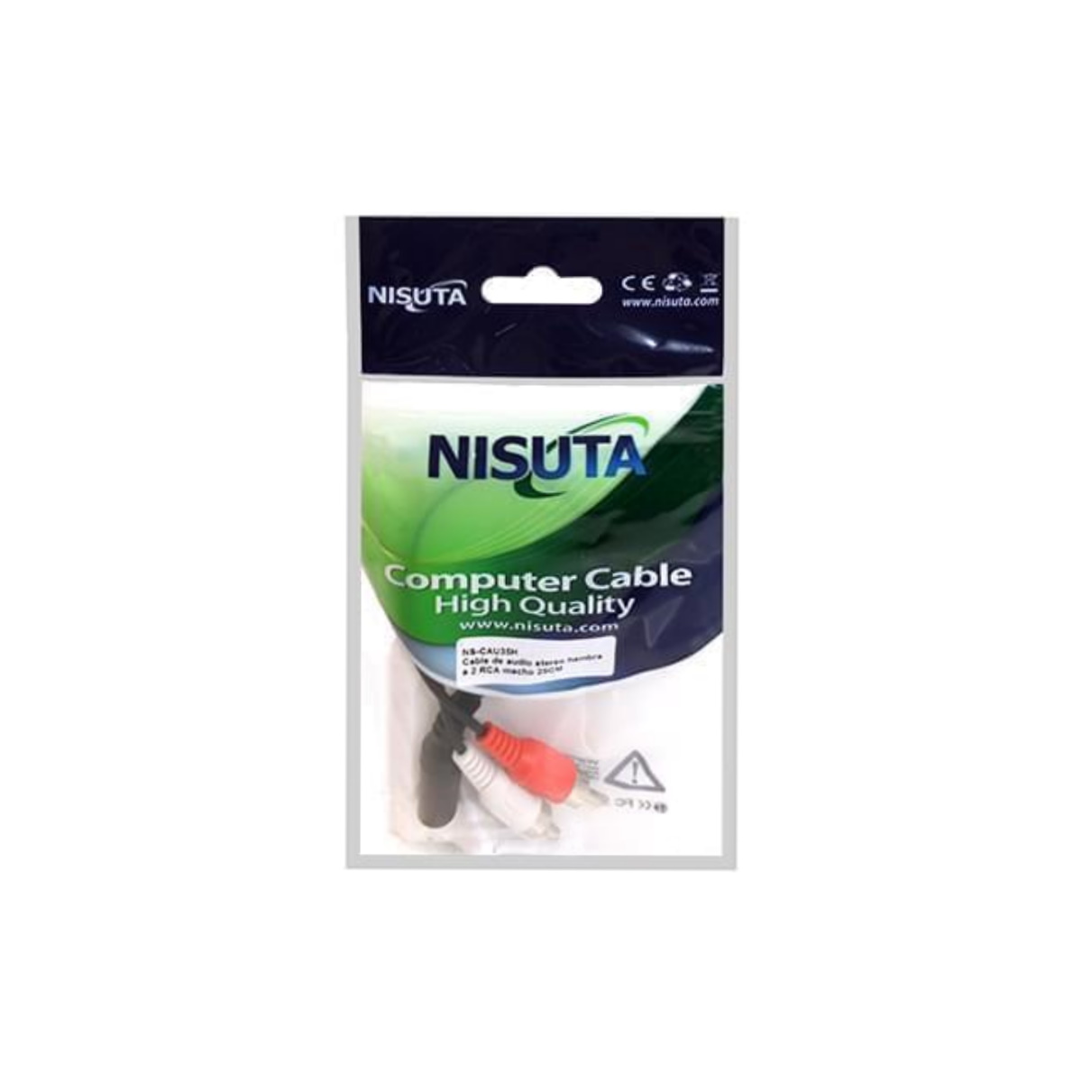 Cable Audio Auxiliar 3.5mm H a 2 RCA M Nisuta