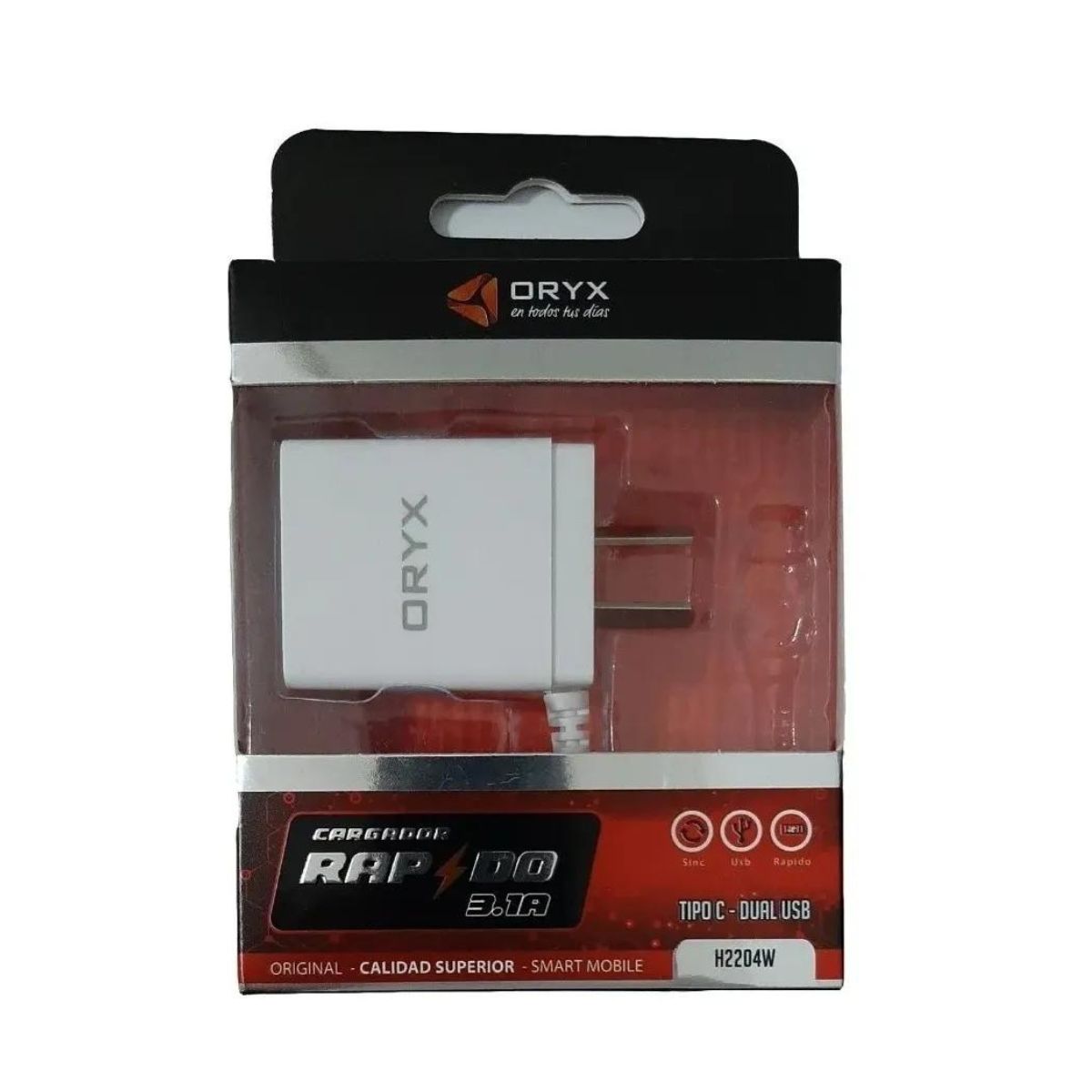 Cargador Tipo C - USB x 2 3.1A Oryx