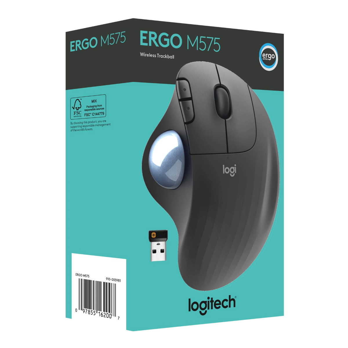 Mouse Bluetooth M575 Ergo Negro Logitech
