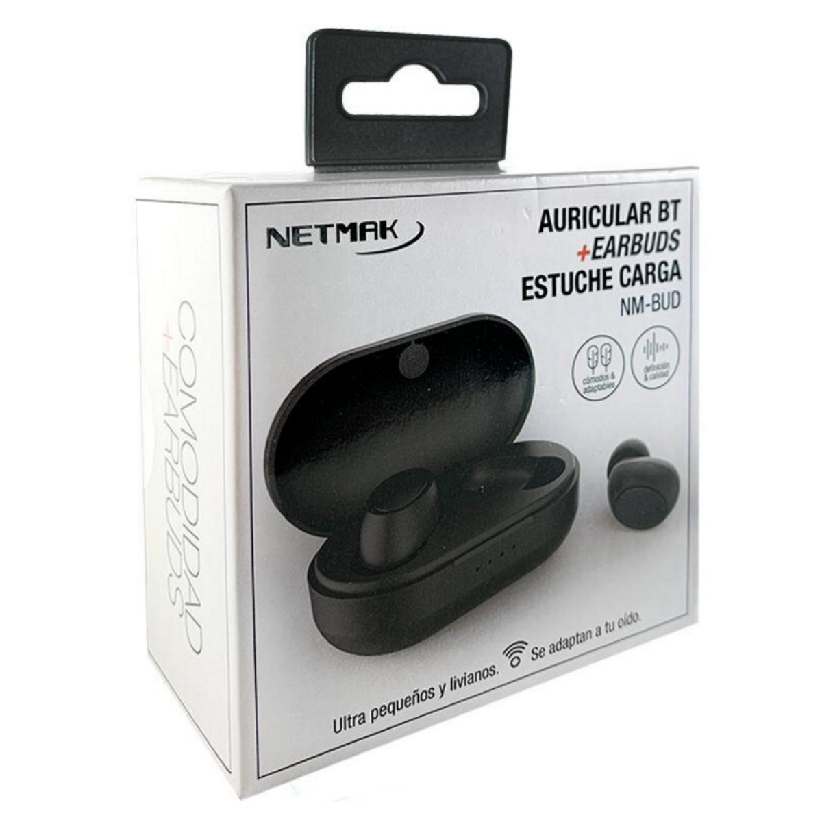 Auriculares Bluetooth In Ear BUD Negro Netmak