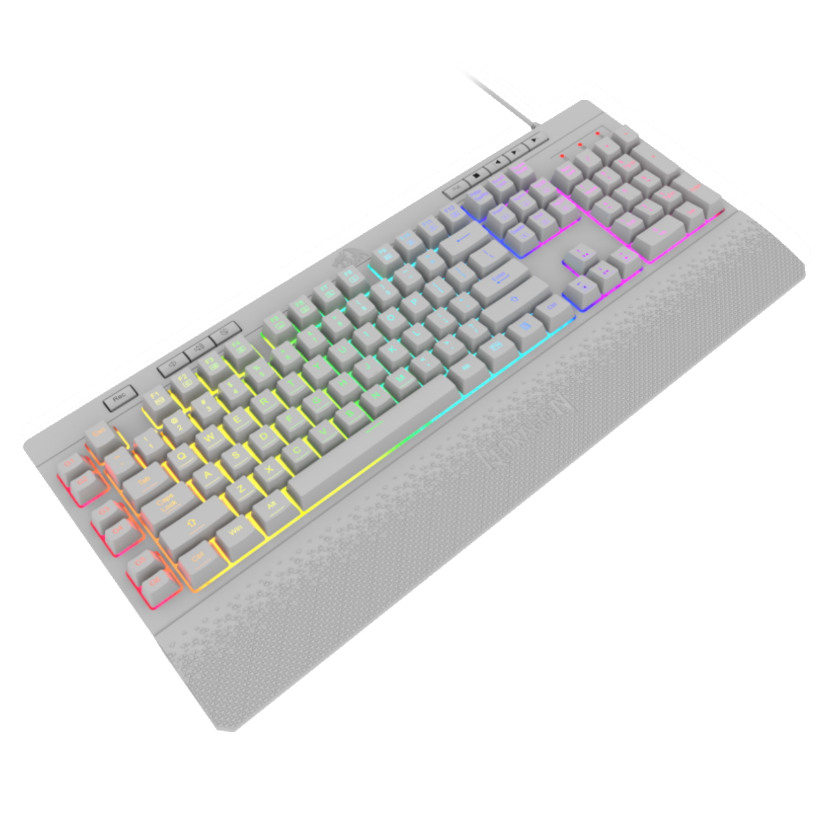 Teclado Gamer RGB Shiva Blanco Redragon