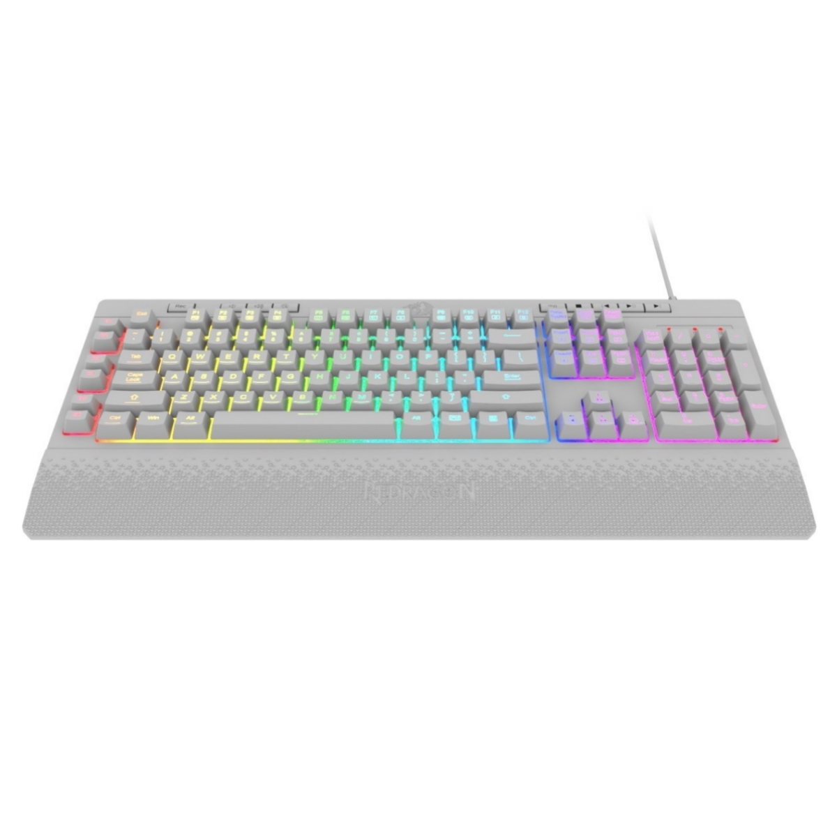 Teclado Gamer RGB Shiva Blanco Redragon