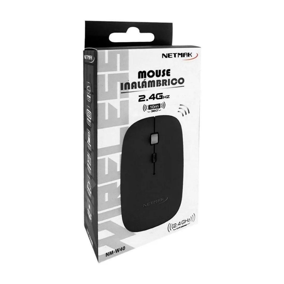 Mouse Inalambrico W40 Negro Netmak