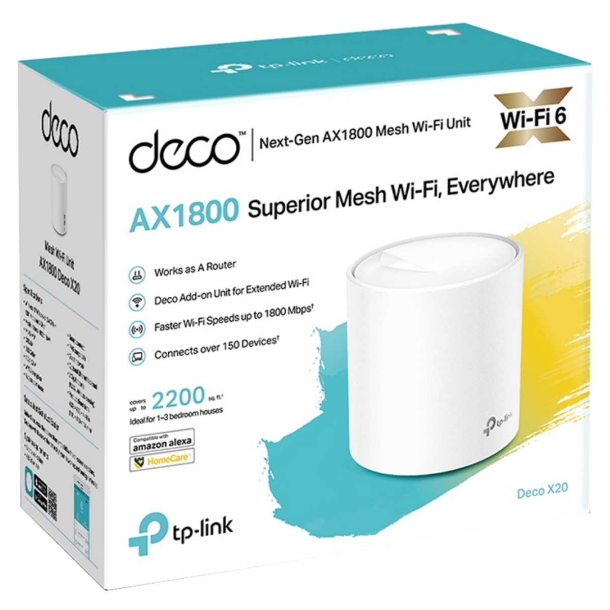 Sistema Wifi Deco X20 Pack 1 Mesh AX1800 Tp-Link