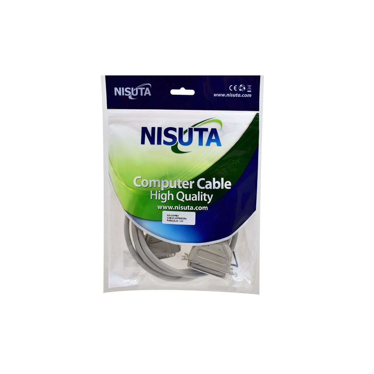 Cable Impresora Paralelo 1.4m Nisuta
