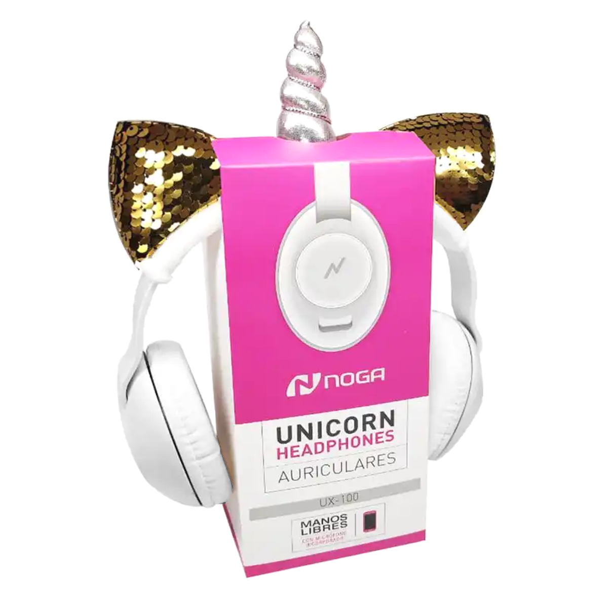 Auriculares Vincha Unicornio UX-100 Dorado Noga