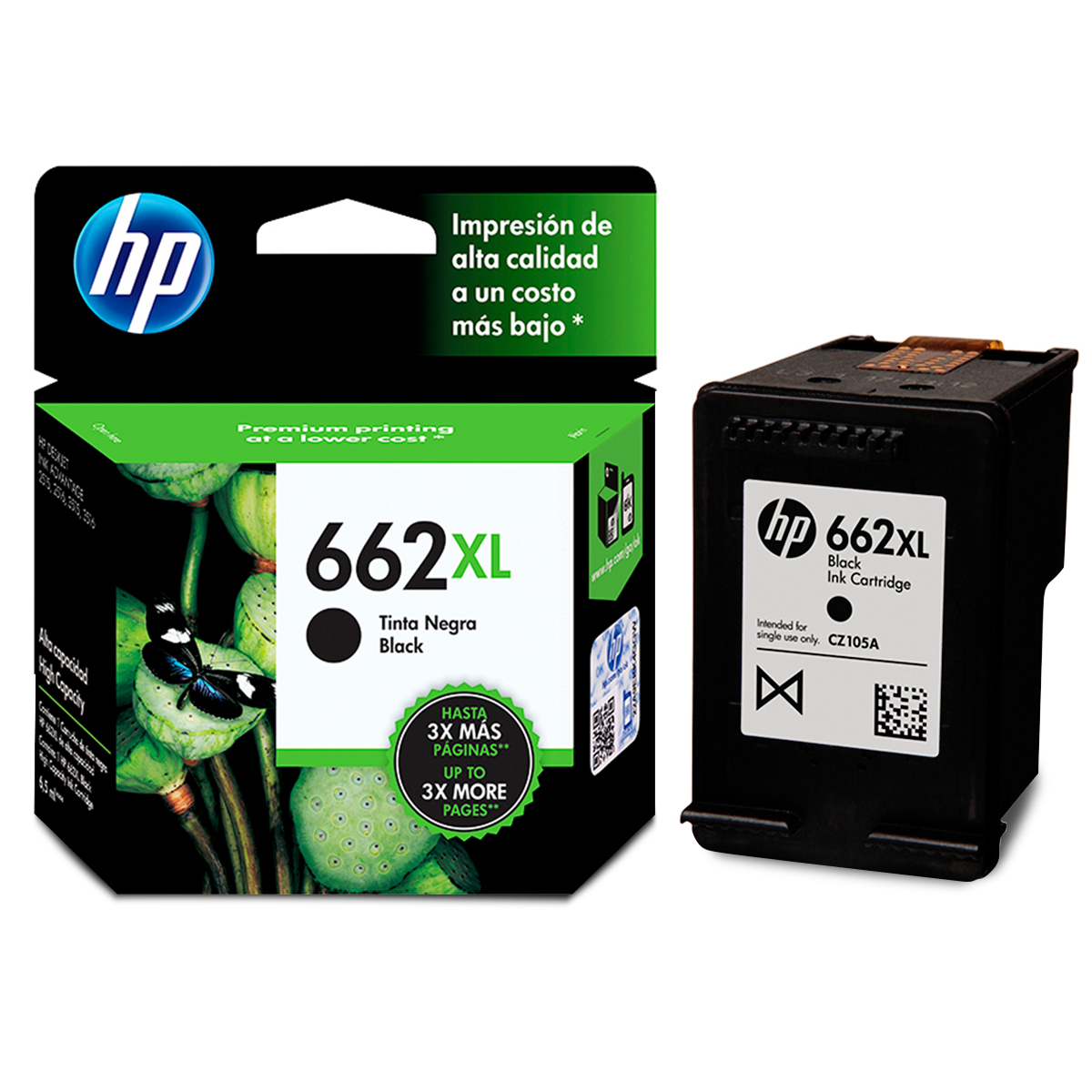Cartucho Hp 662xl Negro Original