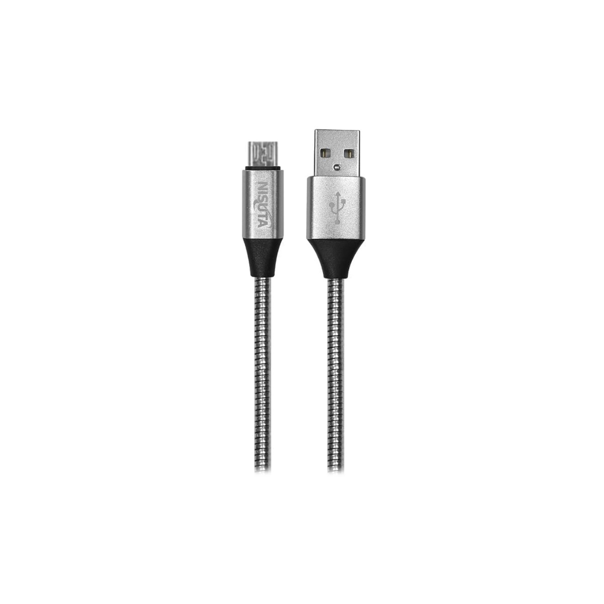 Cable MicroUSB a USB 2.1A 1m Mallado Nisuta