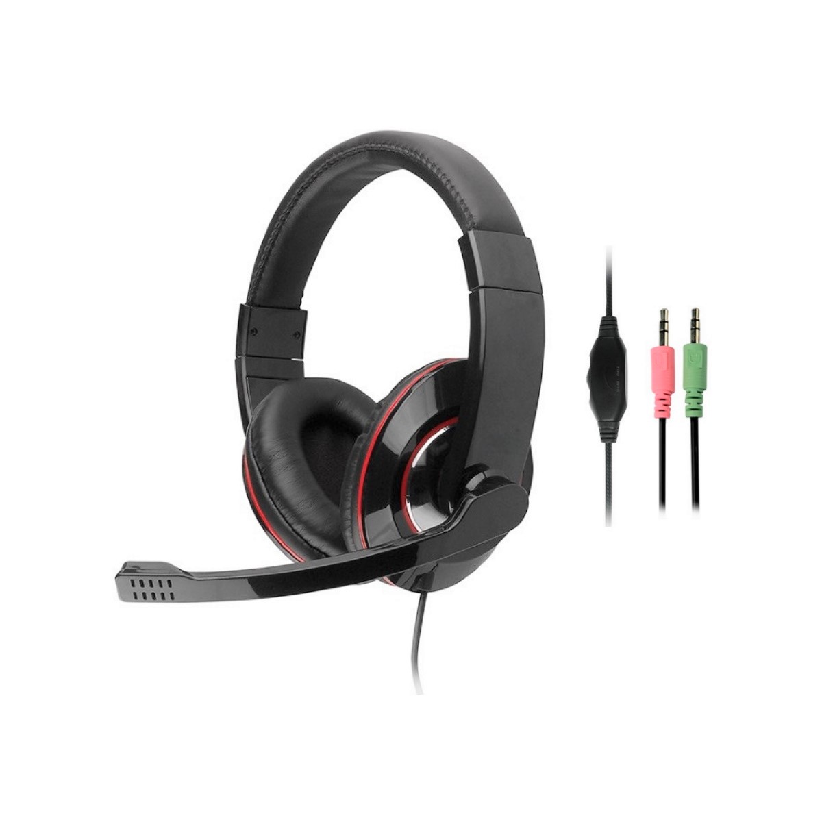 Auriculares Gamer Cable Vincha Ns-Au80 Negro Nisuta