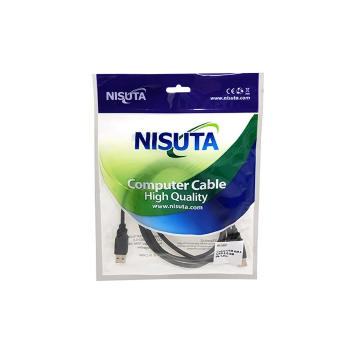 Cable Usb M - M 1.8m Nisuta