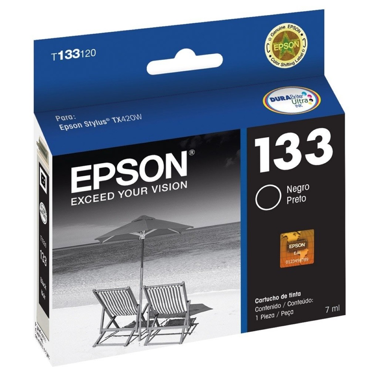 Cartucho Epson T133120 Negro Original