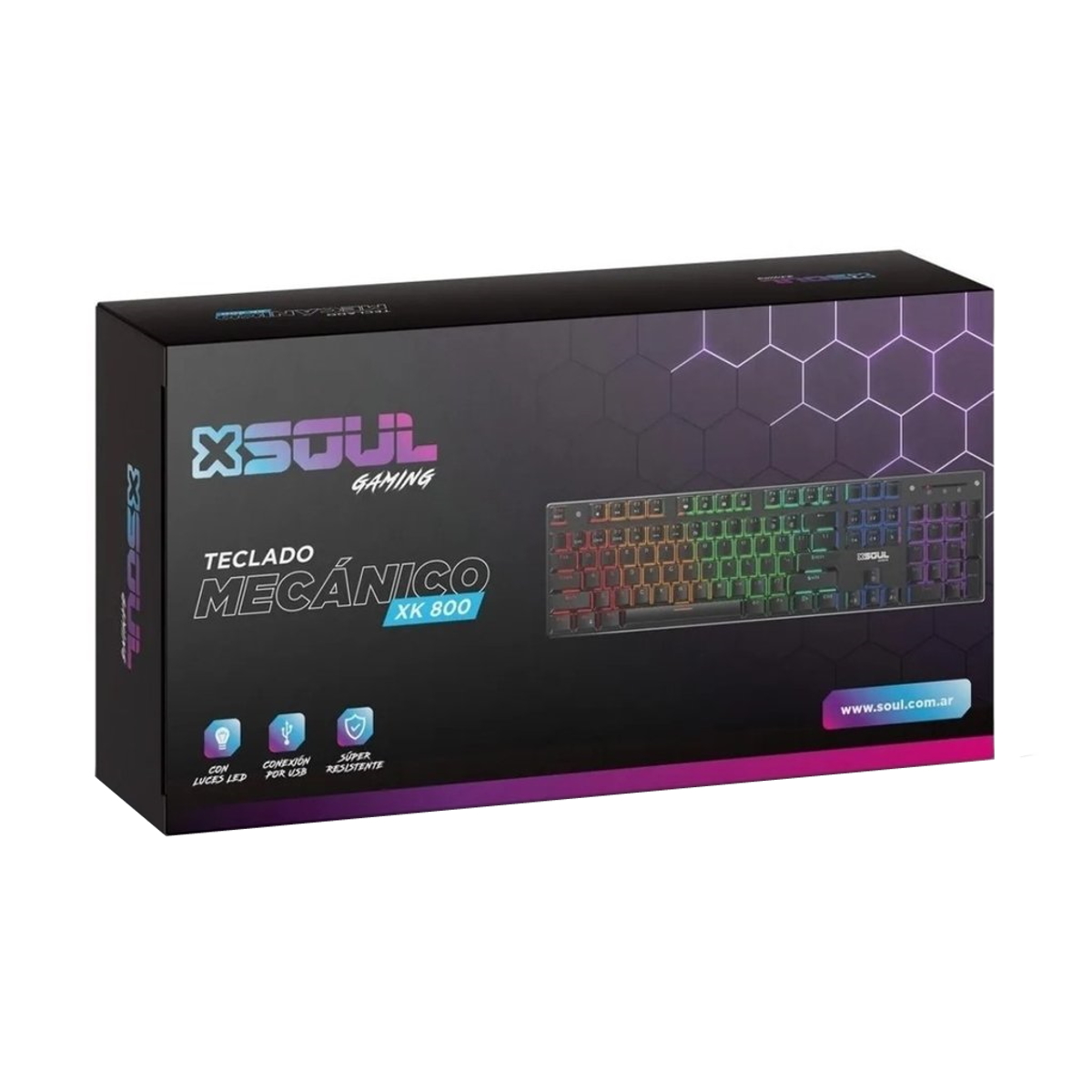 Teclado Mecanico Gamer RGB XK800 Switch Blue Soul