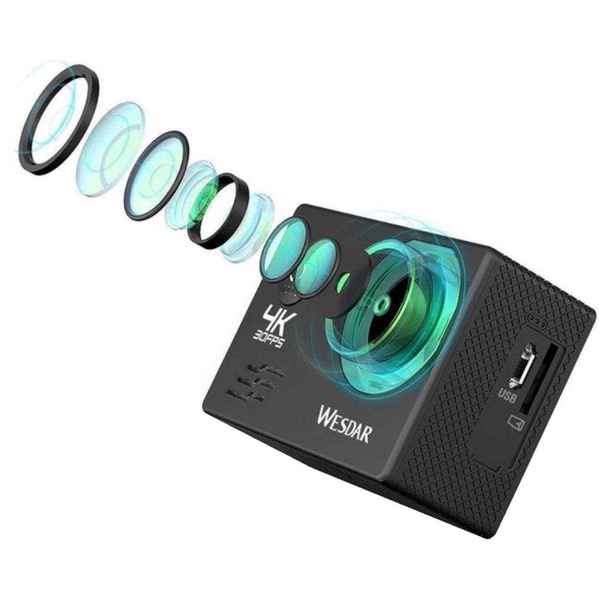 Camara Deportiva AT-Q1 4K WiFi Wesdar