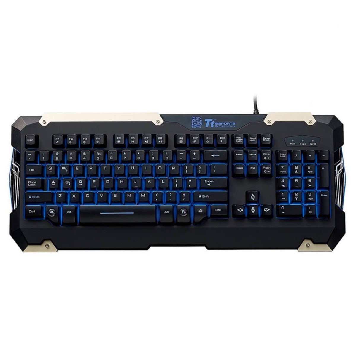 Kit Teclado Mouse Gamer Retroiluminado Azul  Commander Thermaltake