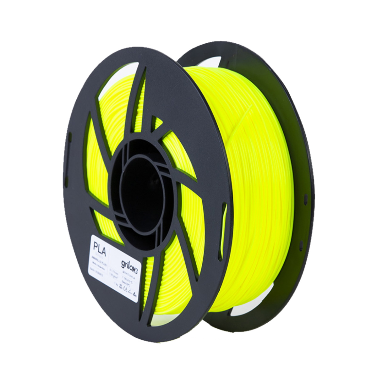 Filamento Pla Amarillo Fluo 1.75mm 1Kg Grilon3