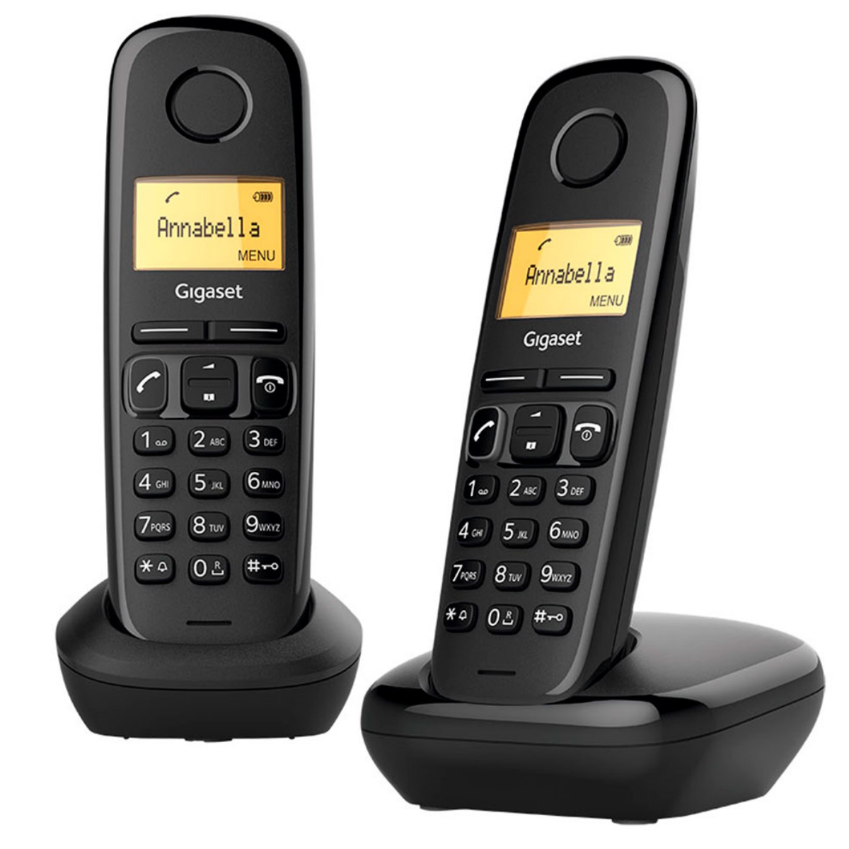 Telefono Inalambrico A170 Duo Negro Gigaset