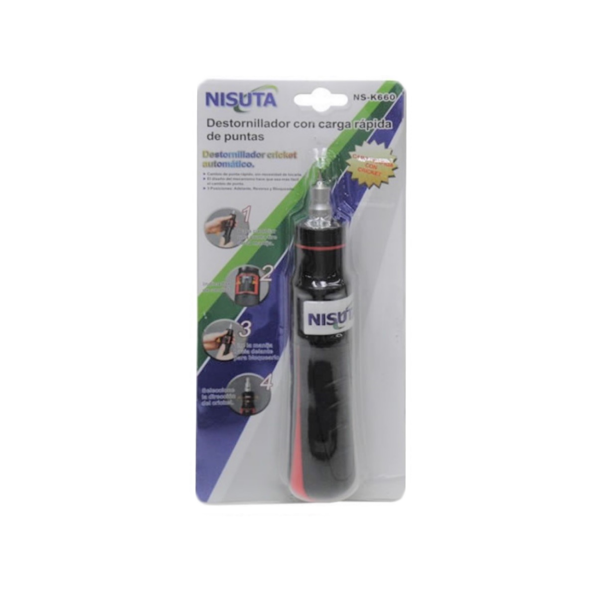 Kit Destornillador 5 Puntas Autocargables Ns-k660 Nisuta