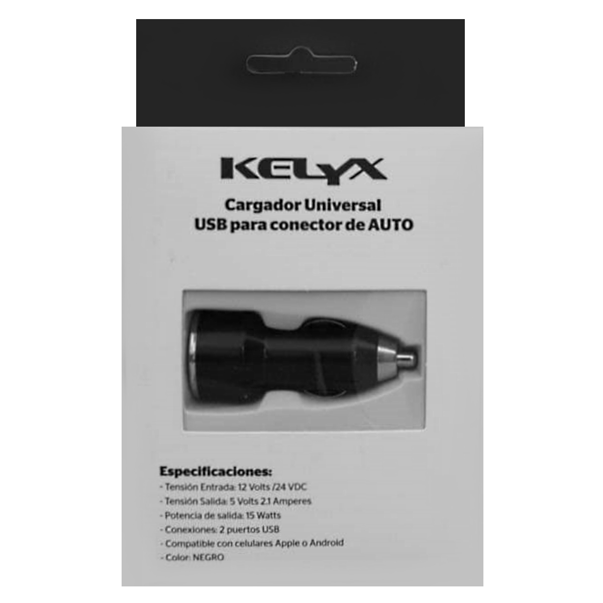 Cargador 12v Para Auto Puerto Usb 2.1a Kelyx
