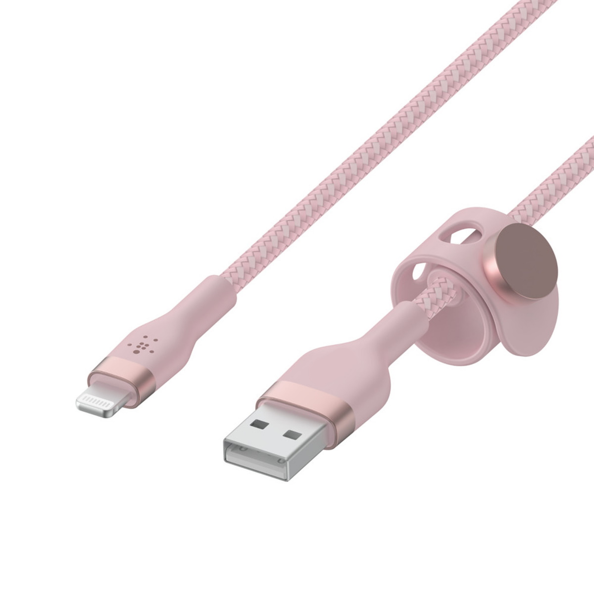 Cable USB a Lightning Silicon Rosa 1m Alo