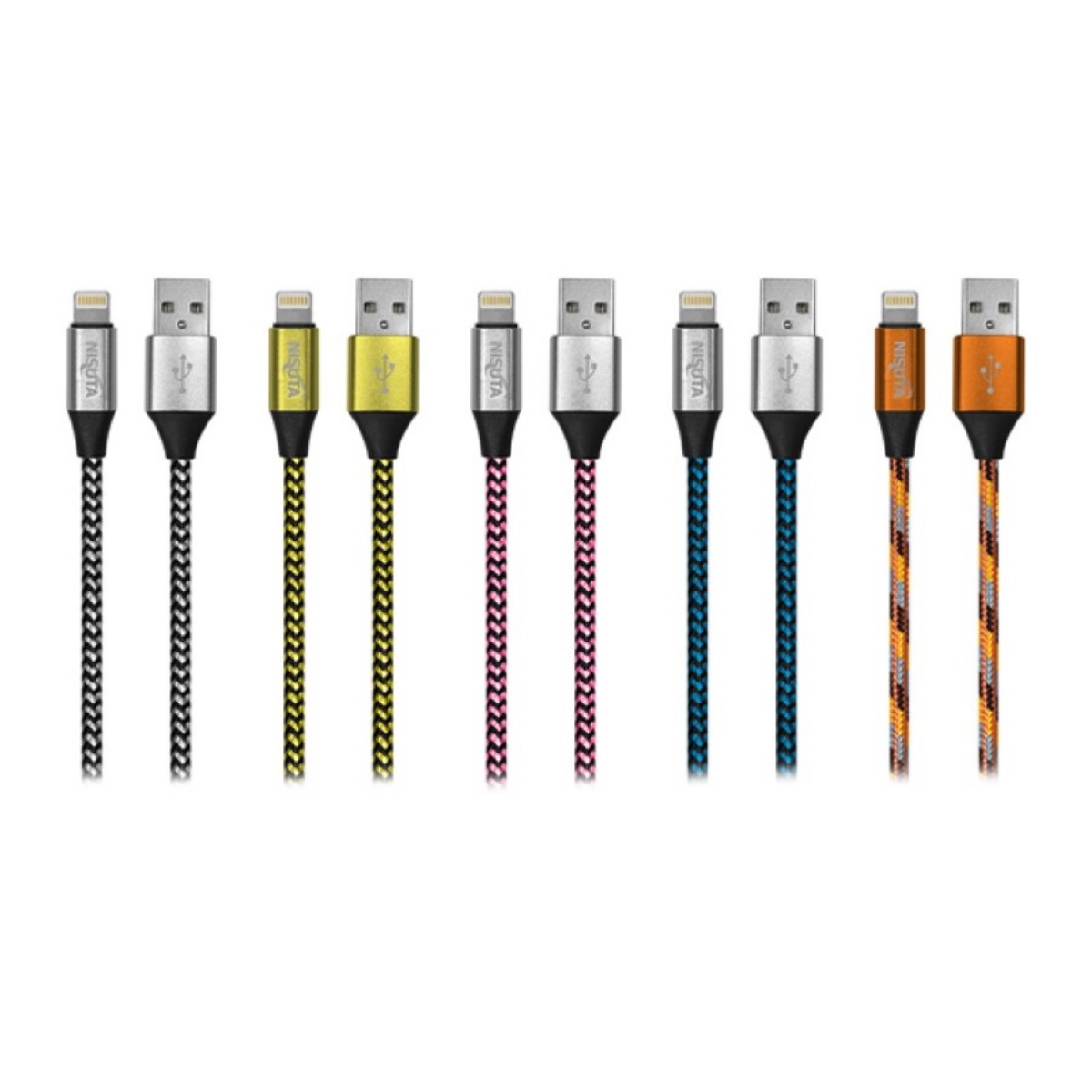 Cable USB a Lightning 1m Mallado Nisuta