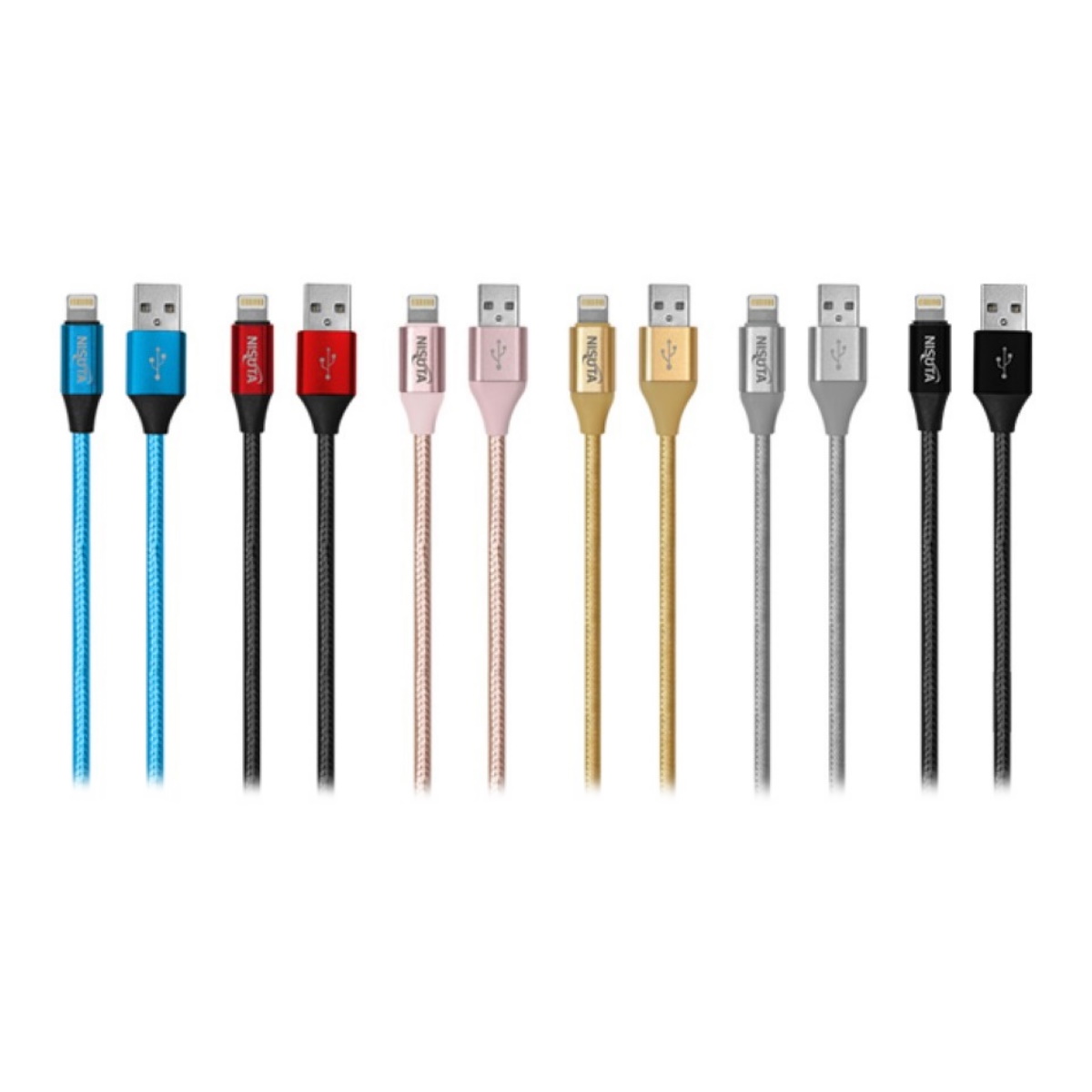 Cable USB a Lightning 1m Mallado Nisuta