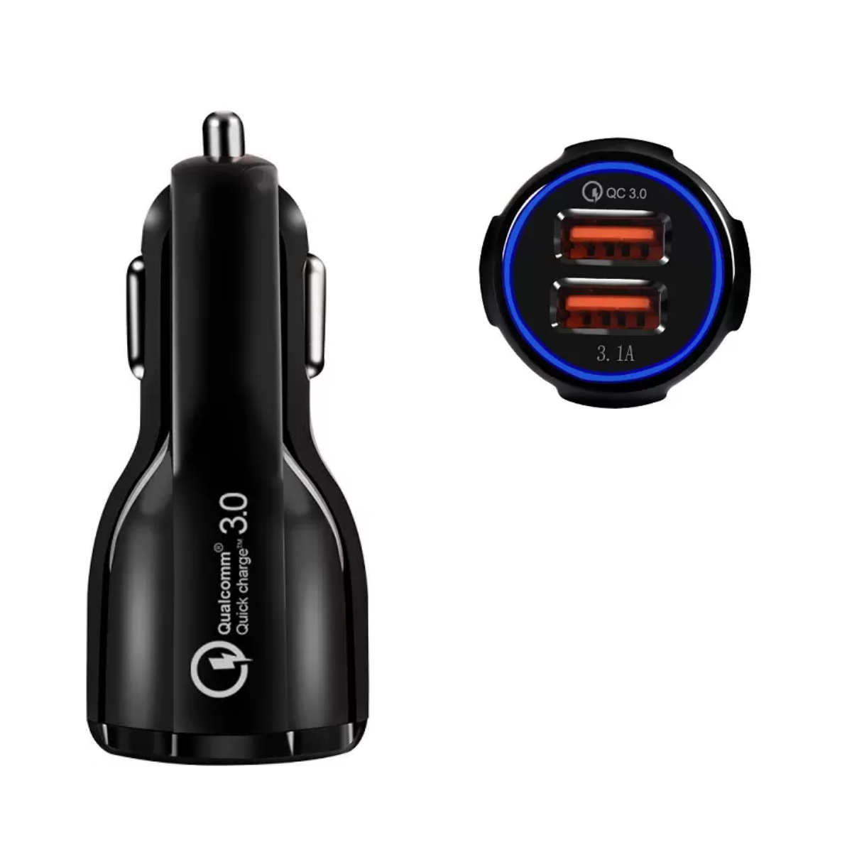 Cargador 5V/9V/12V Para Auto 2 Puerto USB 2.1A