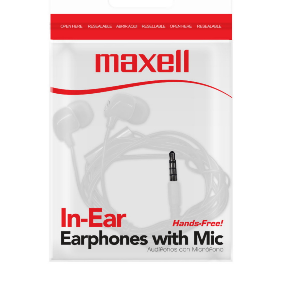 Auriculares In Ear Blanco C/ Microfono (en bolsa) Maxell