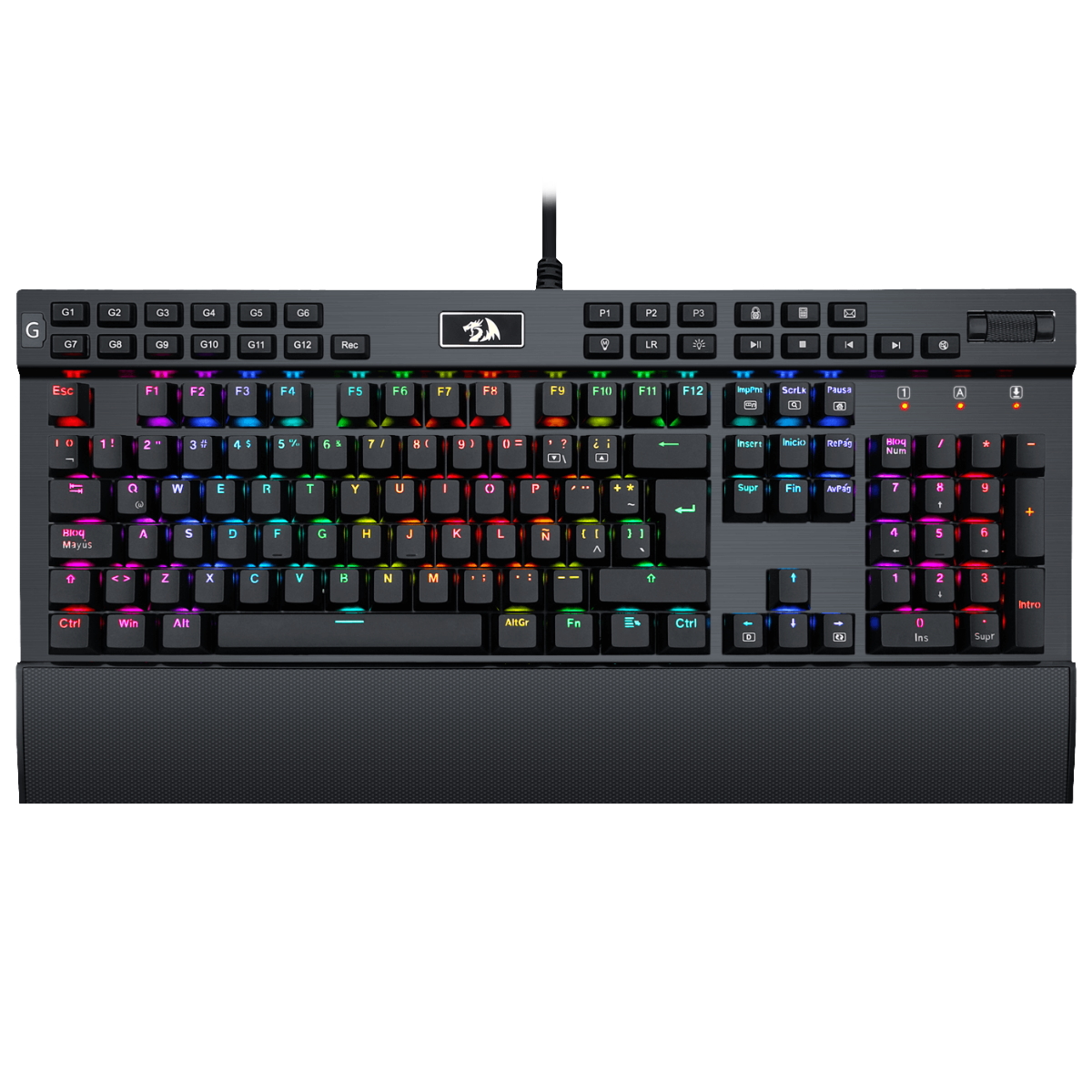 Teclado Mecanico Gamer RGB Yama Negro Redragon