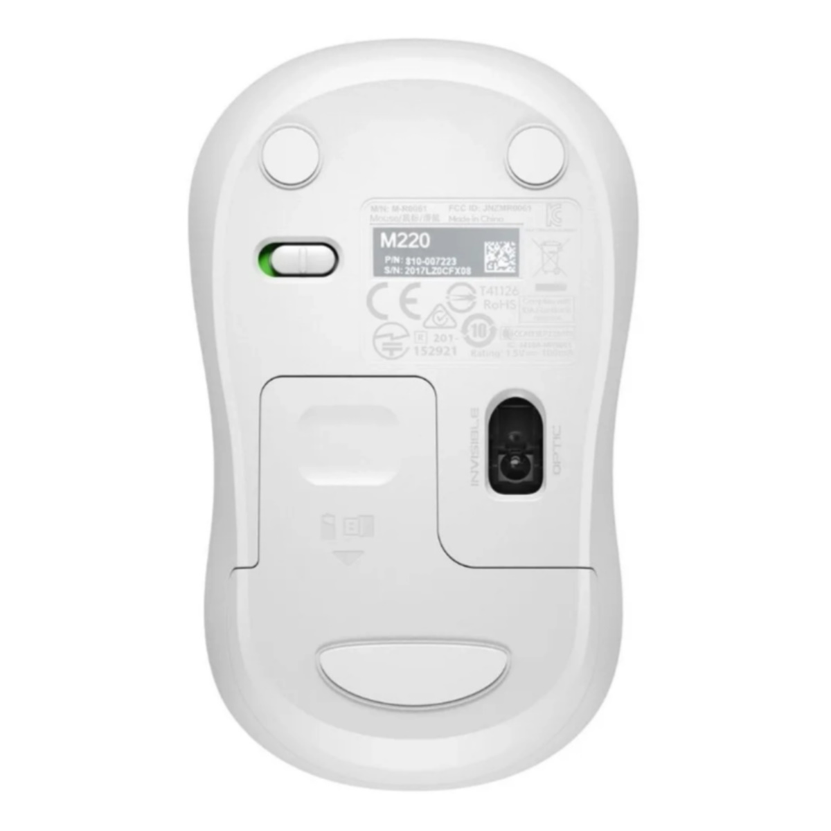 Mouse Inalambrico M220 1000 DPI Silent Blanco Logitech