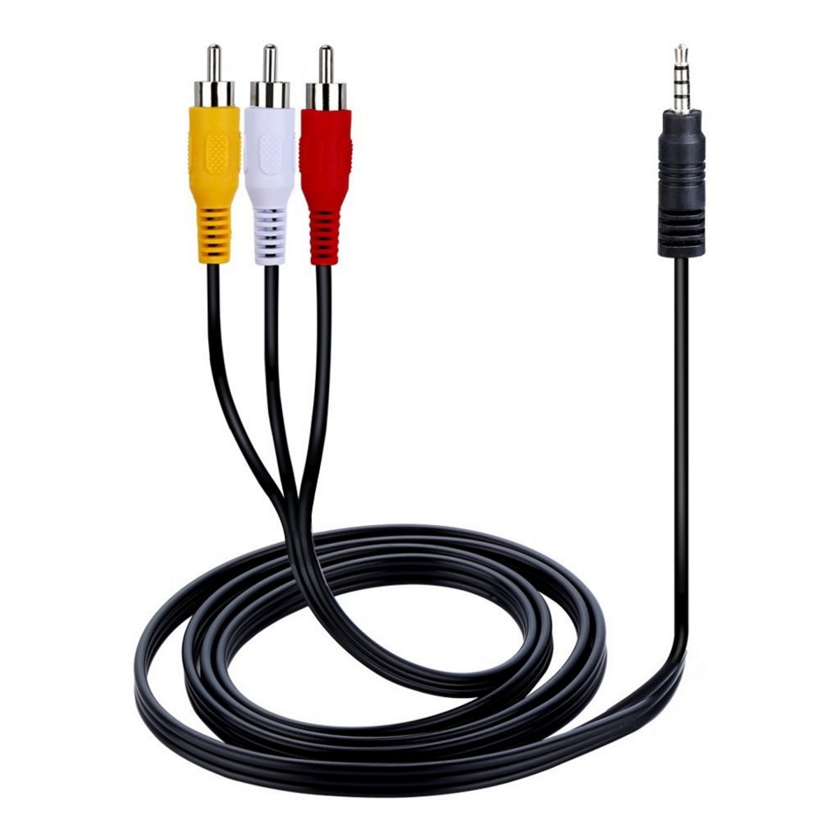 Cable Audio Y Video Auxiliar Plug 3.5mm A 3 Rca 1.5m