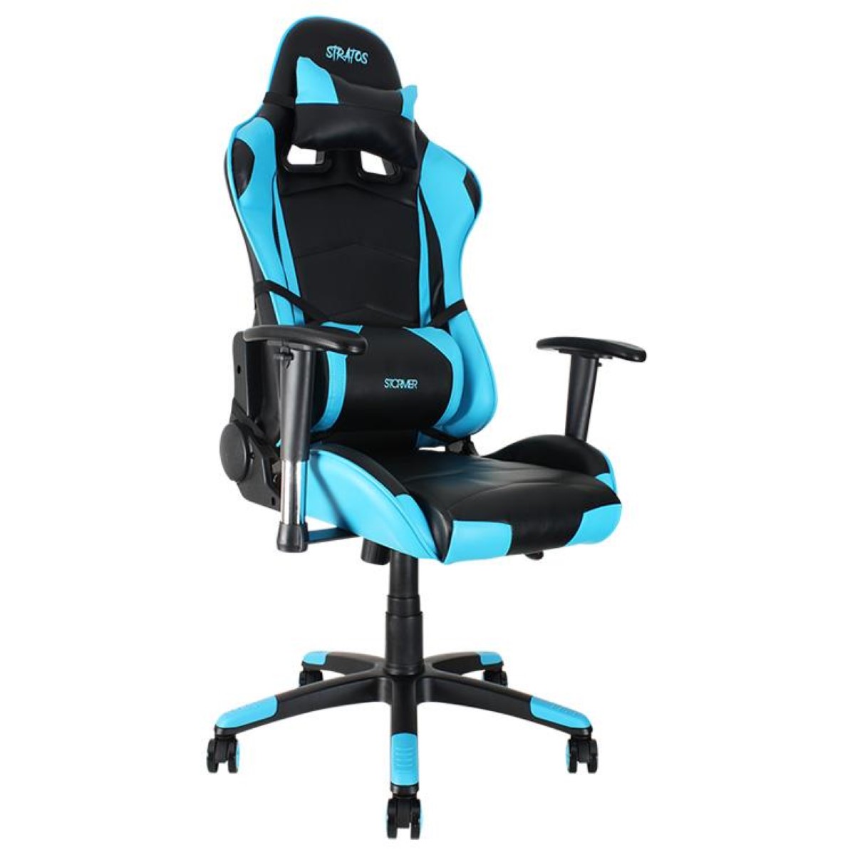 Silla Gamer Stratos Azul Y Negro Noga