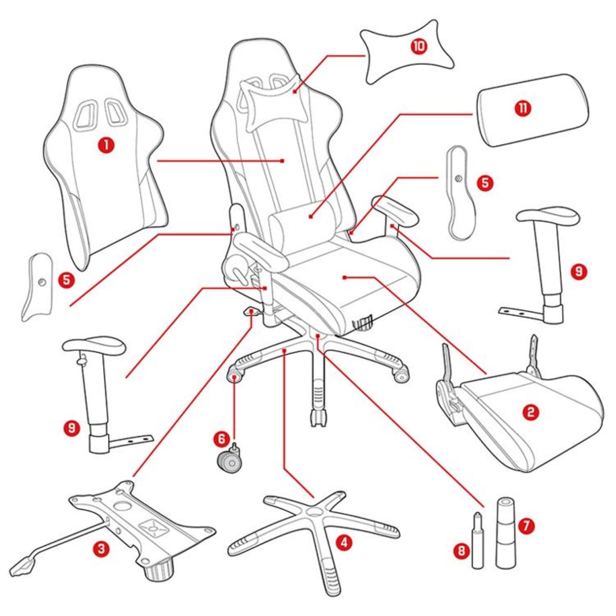 Silla Gamer Stratos Azul Y Negro Noga