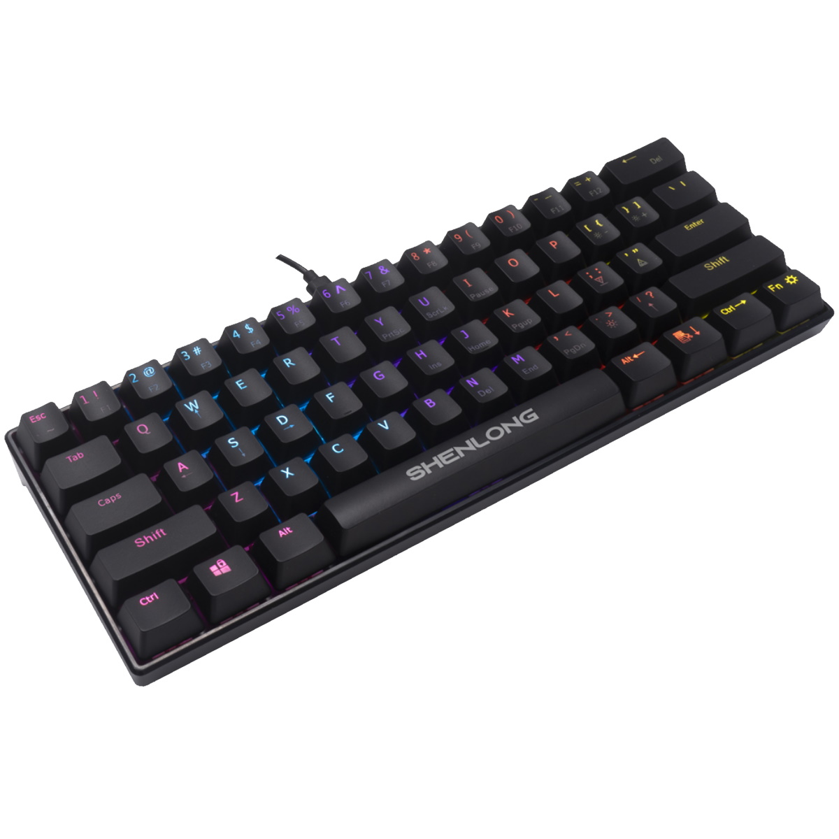Teclado Mecanico Gamer Rainbow UMK6100SB Negro Switch Azul Shenlong