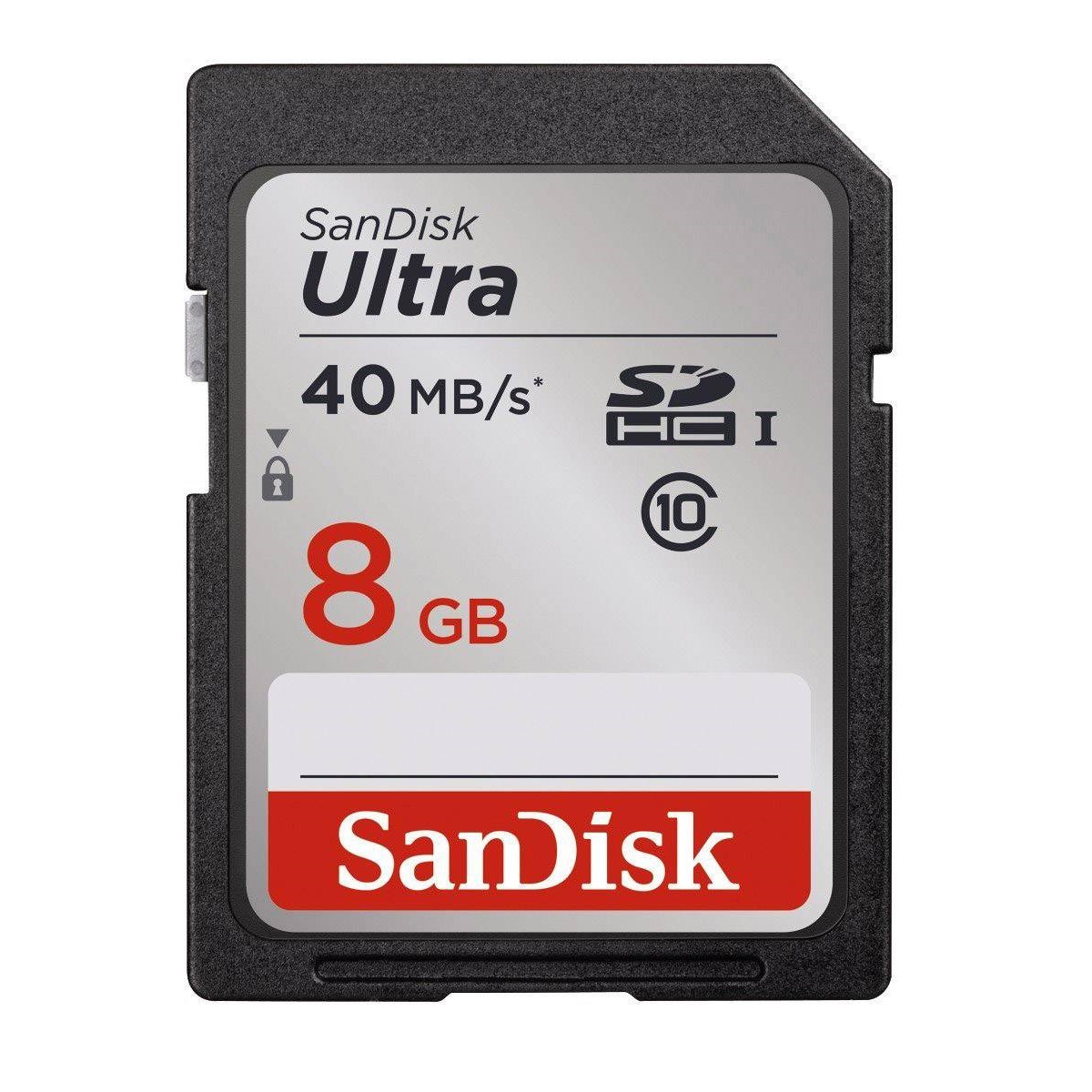 Memoria Sd 8gb Ultra Clase 10 40mb/s Sandisk