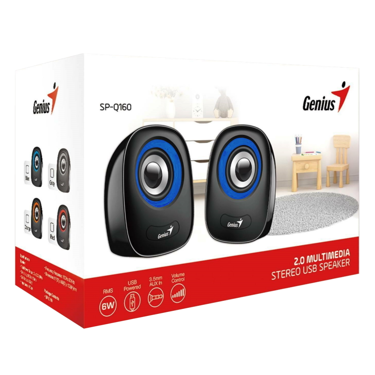 Parlantes Pc Usb Sp-Q160 Azul Genius