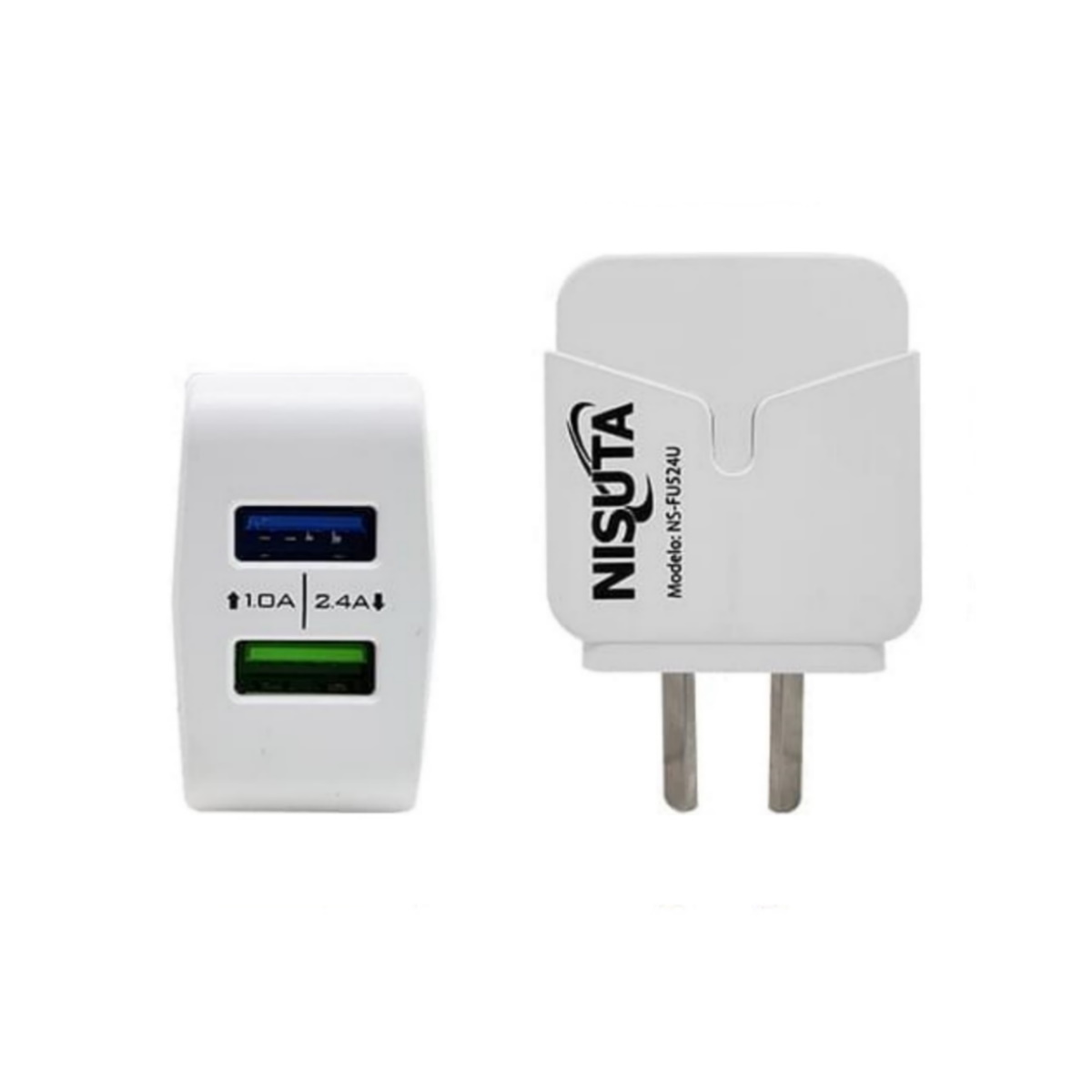 Cargador 5V 2.4A 2 Puertos Usb Ns-Fu524u Nisuta