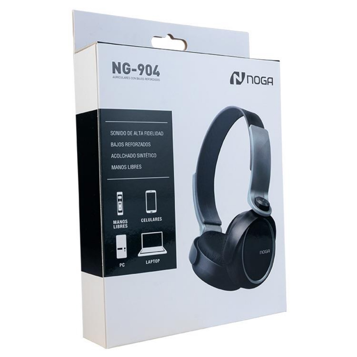 Auriculares Cable Vincha NG904 Manos Libres Negro y Gris Noga