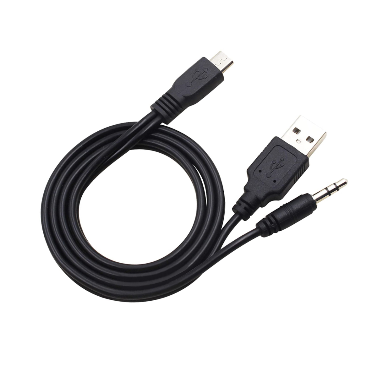 Cable USB + MicroUSB + Plug 3.5m Parlante