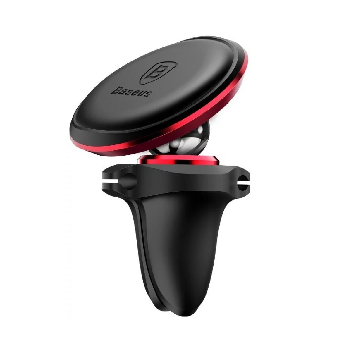 Soporte Celular Auto Magnetico Cable Clip Rojo BaseUs