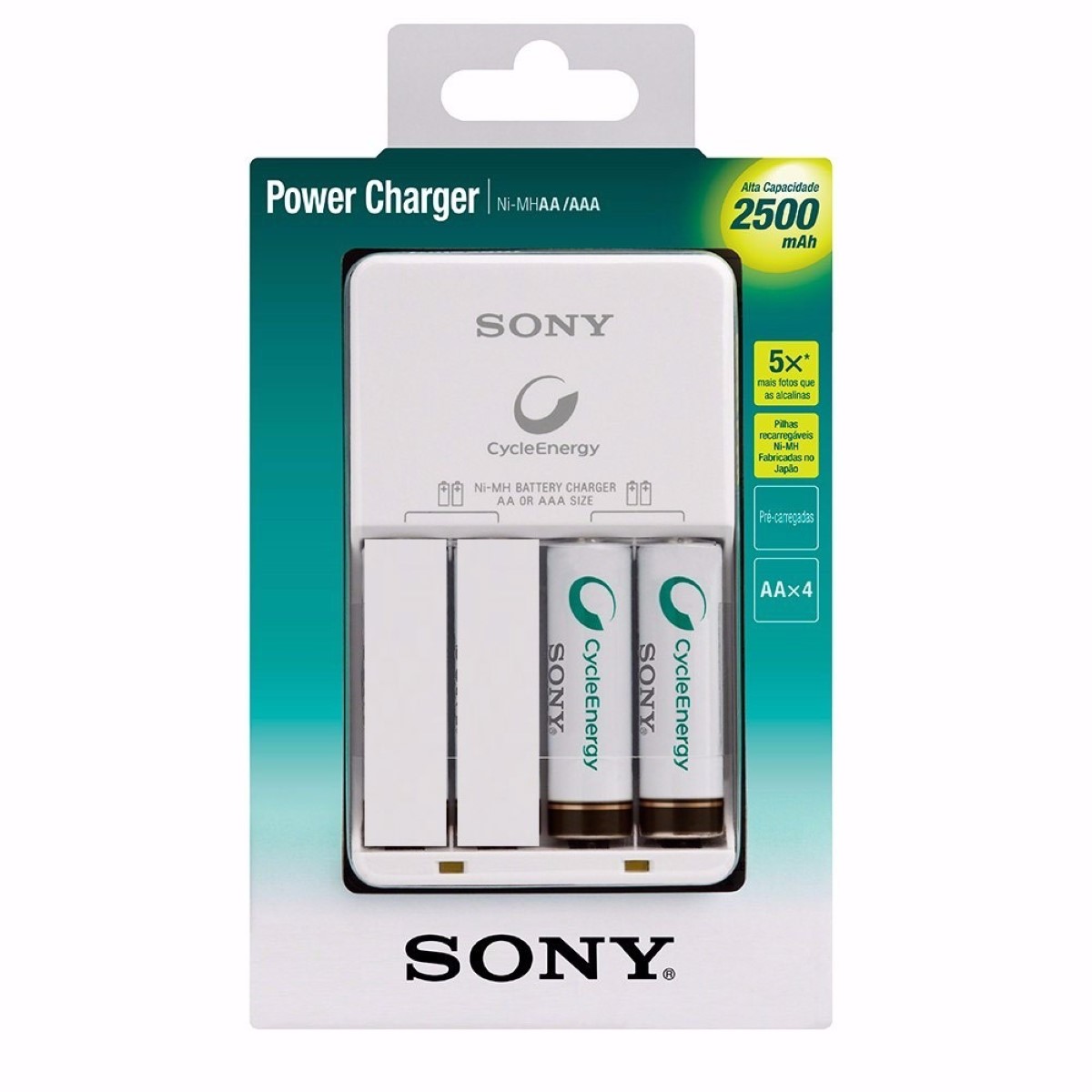 Cargador Pilas Bcg-34hh2gn + 2un AA Sony