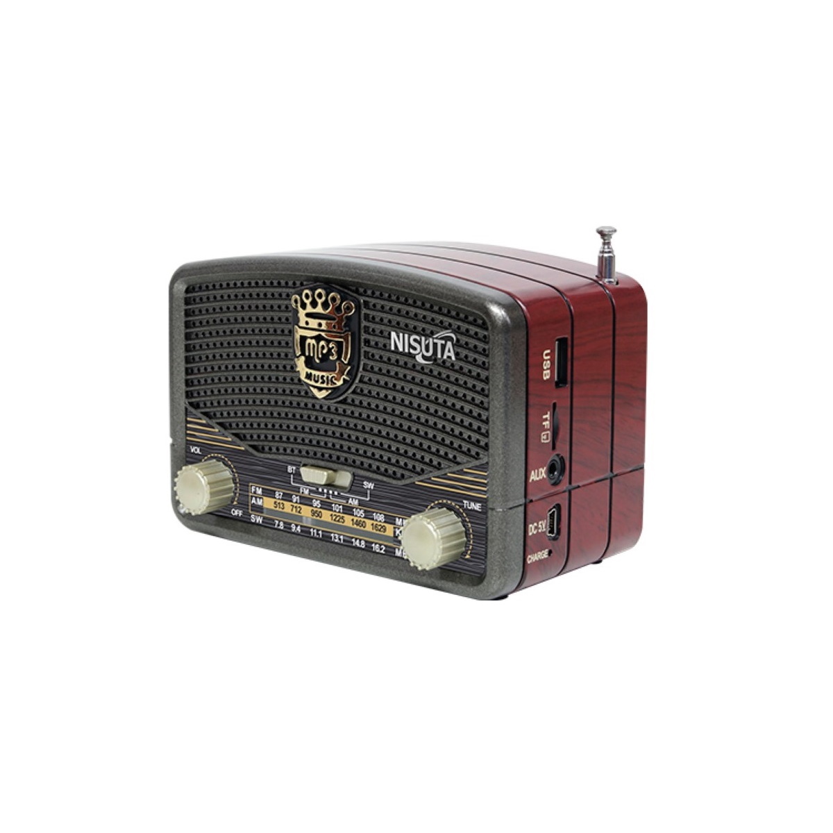 Parlante Bluetooth Radio Vintage Ns-rv16 Nisuta
