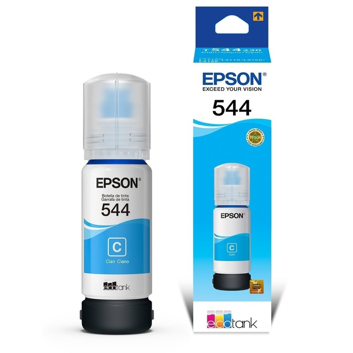 Tinta Epson L3110 544 Ecotank Cyan Original